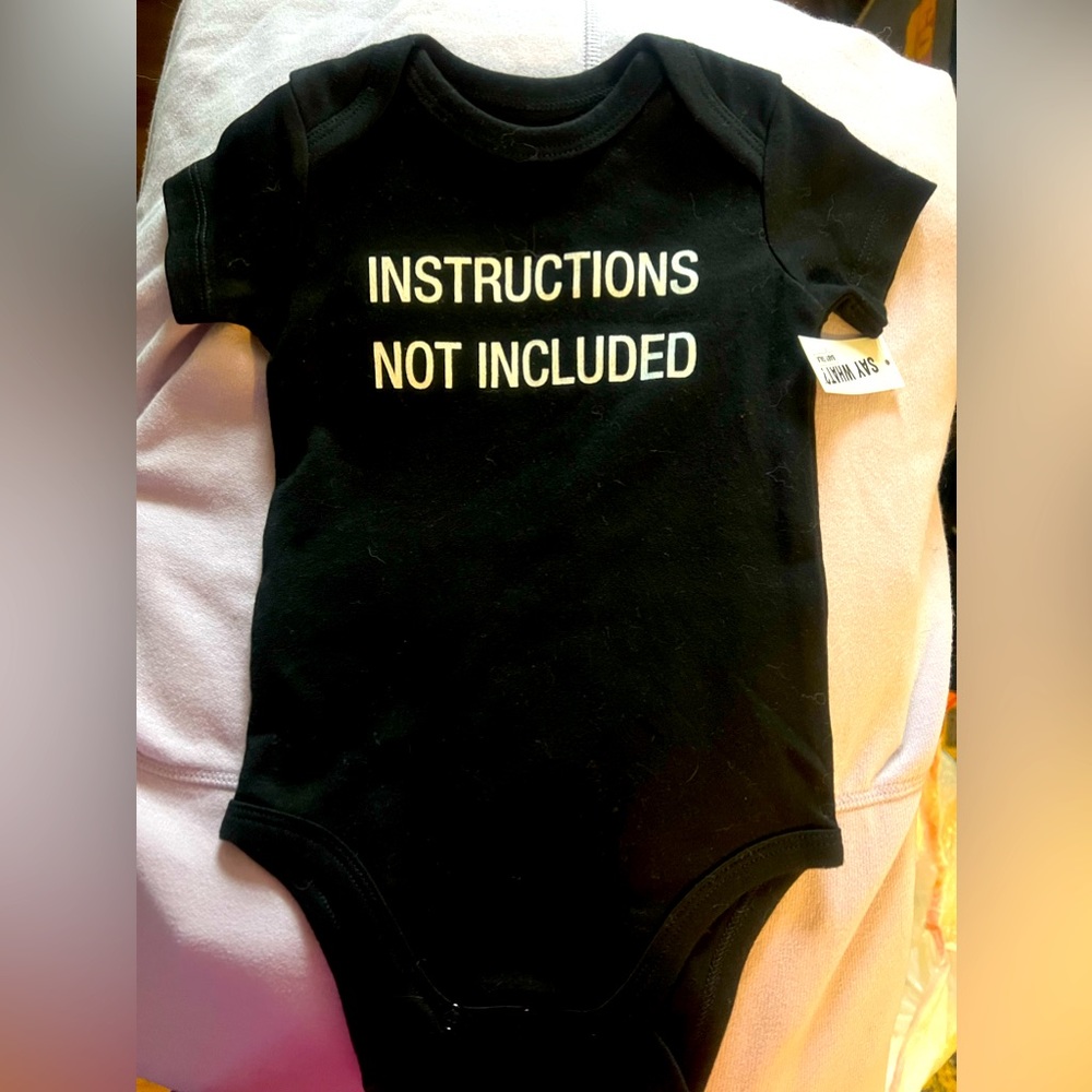 NWT SAY WHAT? Baby Talk 3-6mo Onesie